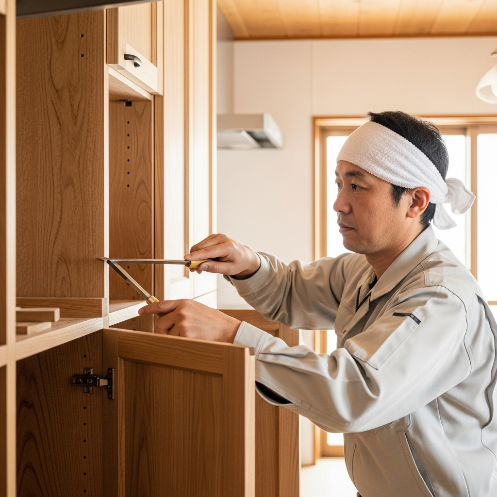 リフォーム作業中の職人